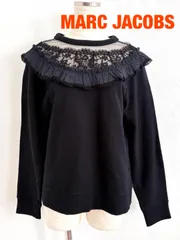 MARC JACOBS　マークジェイコブス　レース切替スウェット　～XSサイズ　ブラック　コットン100％　綺麗め　上品　送料込み　6461840