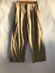 UNIQLO ハイウエストチノワイドパンツ レディース 64 ベージュ 4071202601070059