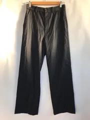 UNIQLO×J.W.ANDERSON ウールブレンドスリムパンツ レディース ブラック×ストライプ 4071202601070064