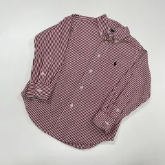 4t 110 ラルフローレン Polo Kids レッド ストライプ シャツ
