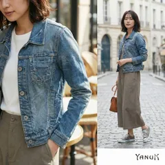 YANUK ヤヌーク【S】デニムジャケット アメリカ製 コットン ライトブルー