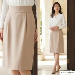MACKINTOSH LONDON【40】膝丈タイトスカート 日本製 ベージュ