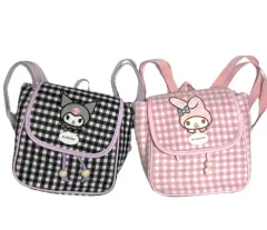 サンリオ マイメロディ/クロミ チェック バックパック バッグ