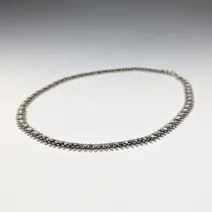 ヴィンテージ 純銀製 細密エスニックチェーン ネックレス46cm 29g
