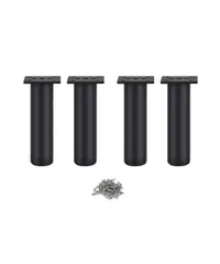 【特価商品】4点入り 高さ 家具脚 調節可能 耐久性 安定 すべり止め 脚 取り替え Amore 交換 ソファー PanPan テーブル ベッドφ38mm（15cm/ブラック）