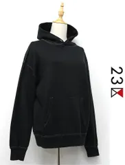V328/美品 23区 パーカー フーディ 黒染め ドロップショルダー 裏起毛のサムネイル