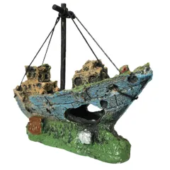 沈没船レイアウト用品 約80cm プラスチック製 沈没船レイアウト用品 約80cm プラスチック製 水槽用オーナメント 沈没