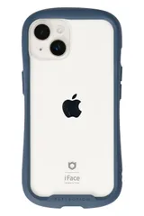 iFace Reflection iPhone 14 専用 ケース クリア 強化ガラス (ネイビー)【アイフェイス アイフォン14 用 iphone14 用 カバー 韓国 耐衝撃 透明 ストラップホール】 [ネイビー・iPhone14専用]