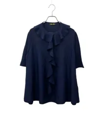 ドゥロワー 半袖ニット 18G ウールフリルクルーネックショートスリーブニット 6518-199-0463 レディース Drawer