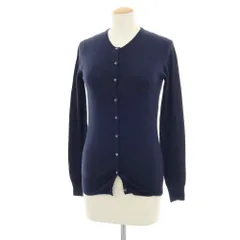 【中古】ジョンスメドレー JOHN SMEDLEY ハイゲージ ウール カーディガン ネイビー【サイズＳ】【レディース】