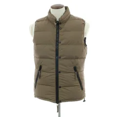 【中古】デュベティカ DUVETICA ナイロンポリエステル ダブルジップ ダウンベスト ブルゾン カーキ【サイズ50】【メンズ】