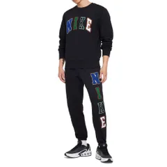 [ナイキ] CLUB BB LETTERS フリース スウェット 上下セット メンズ XL (身長176-185㎝) セットアップ 裏起毛 国内正規品 FZ0880-010×FZ0882-010 ブラック [ブラック/ホワイト] [XL]