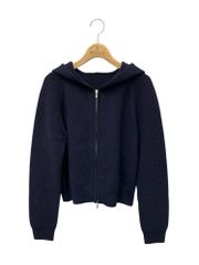 新品タグ付】FOXEY パーカリネンリュクス 40 ミッドナイトブルー 麻