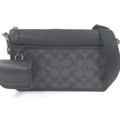 極美品□COACH コーチ C8141 ヘリテージ コンバーチブル クロスボディ ウィズ ハイブリッド カラーブロック レザー ショルダーバッグ ブラック メンズ