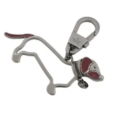 グッチ キーホルダー インターロッキングG ドッグ キーチェーン メタル 817294 GUCCI チャーム メンズ 黒