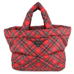 プラダ トートバッグ チェック キルティング ナイロン 2VG082 PRADA