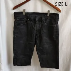 LEVI'S　ブラック　黒　デニムパンツ　ハーフパンツ　Lサイズ