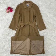【極美品/LL】BURBERRYS バーバリーズ チェスターコート ロングコート アウター ジャケット カシミヤ ウール ベルト付き ブラウン キャメル 茶 フォーマル ビジネス カジュアル 通勤 通学 入学式 入園式 卒園式 卒業式 レディース