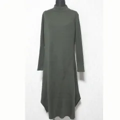 美品 DES PRE デプレ トゥモローランド レジメンタル リブニット ワンピース サイズ36 カーキ レディース 古着 中古 USED