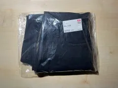 UNIQLO ワイド ストレート ジーン 08 ダークグレー 28