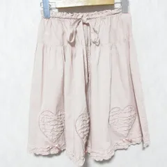 美品 PINK HOUSE ピンクハウス ハート フリル スカート P011WEAL16B ピンク レディース 古着 中古 USEDのサムネイル