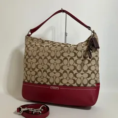 2512-111｜美品｜コーチ シグネチャー 2WAYショルダーバッグ レッド
