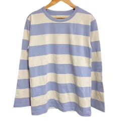 未使用 agnes b. アニエスベー ボーダー カットソー 1 ライトブルー ホワイト レディース 古着 中古 USED