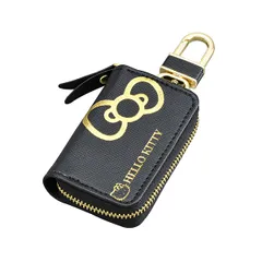 セイワ ハローキティ B&Gスマートキーケース ブラック サンリオ KITTY 360度回転カラビナフック付き KT-523