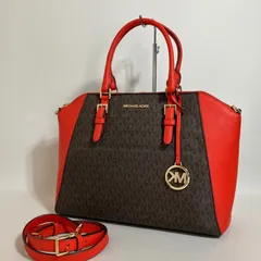 2512-135｜美品｜マイケルコース 2WAYハンドバッグ オレンジ