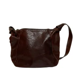 良品 IL BISONTE イルビゾンテ レザーショルダーバッグ レッドブラウン  メンズ レディース 古着 中古 USED