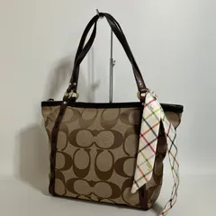 2512-146｜美品｜コーチ シグネチャー ハンドバッグ ダークブラウン