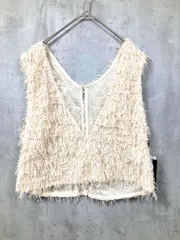 新品 Kastane カスタネ 定価5390円 前後2WAY ファーショート ベスト sizeF/アイボリー ■■レディース