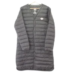 良品 DANTON ダントン ノーカラー ライトダウンコート 36 ブラック レディース 古着 中古 USED