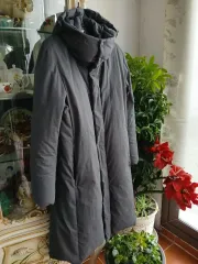 UNIQLO ユニクロ シームレス ダウンジャケット ロング丈 66 M ダークグレイ