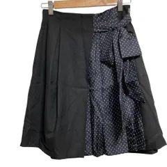 美品 SPORTMAX CODE Max Mara スポーツマックスコード マックスマーラ ドットプリーツ スカート サイズ36 ブラック レディース 古着 中古 USED