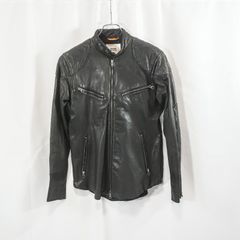 RIDEZ ブラックレザー シングルライダースジャケット XL エイジング 