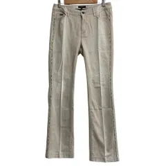 良品 BURBERRY LONDON バーバリー ロンドン ノバチェック サイドライン ツイルパンツ サイズ44 ベージュ レディース 古着 中古 USED