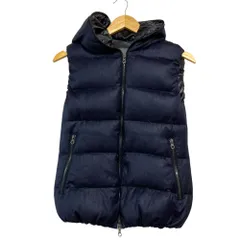 美品✨DUVETICA ダウンベスト フルジップ バイカラー 光沢 黒 48 L 美品✨DUVETICA ダウンベスト フルジップ バイカラー 光沢 黒 48 L