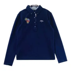 サイズ：L CALLAWAY キャロウェイ  長袖ポロシャツ ボタンダウン  ネイビー系 [240101599921] ゴルフウェア レディース ストスト