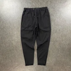 CAMBIO カンビオ イージーワイドパンツ テーパード リネン混 無地 ブラック 黒 メンズ L