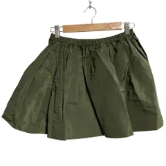 美品 MIUMIU ミュウミュウ イージー フレア ミニスカート サイズ40 カーキ レディース 古着 中古 USED