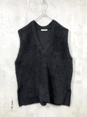 Discoat ディスコート DCZ1032205A0017 フェザーヤーン チュニック ニット ベスト sizeF/黒 ◇■レディース
