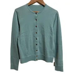 美品 24SS MUSE Deuxiemeclass ミューズドゥーズィエムクラス FF Futureクルーネックカーディガン サイズ36 ライトブルー レディース 古着 中古 USED