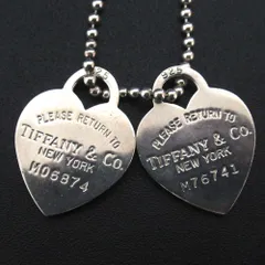 美品 Tiffany&Co ティファニー リターントゥティファニー ダブルハートタグ ネックレス 925SV シルバー レディース 古着 中古 USED
