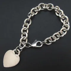 美品 Tiffany&Co ティファニー リターントゥティファニー ハートタグ チェーン ブレスレット 925SV シルバー レディース 古着 中古 USED