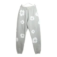 DENIM TEARS (デニムティアーズ) COTTON WREATH SWEATPANTS コットン フラワー スウェットパンツ グレー