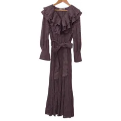 良品 SNIDEL スナイデル レースロングドレス ワンピース サイズ1 パープル レディース 古着 中古 USED