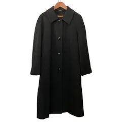 良品 VESTINA ヴェスティナ 東京スタイル カシミヤ ステンカラーコート サイズ9 ブラック レディース 古着 中古 USED