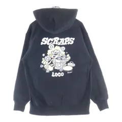 VERDY (ベルディ) ×LOCO SCRAPS HOODIE ロコ スクラップス 両面プリント プルオーバースウェットパーカー フーディー ブラック