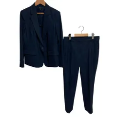 美品 Theory セオリー BISTRETCH LIGHT GABE N テーラードジャケット パンツ スーツ セットアップ サイズ4/2 ネイビー レディース 古着 中古 USED